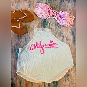 *LOT* Victoria’s Secret Small Bikini Top;; Charlotte Russe XS “California” tank